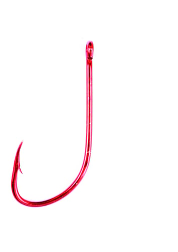 Eagle Claw 084RH-4 Plain Shank Offset Hook, Size 4, Curved Point
