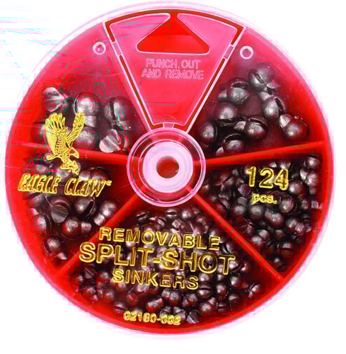 REMOVABLE SPLITSHOT ASSORTMENT Finish Natural Units/Pk 124  Compare to Water Gremlin Selector - Olive w/Belt | 047708704854