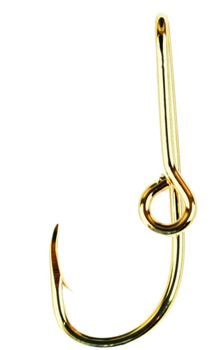 Eagle Claw 155AH Hat/Tie Clasp Hook Gold, 1 per Pack