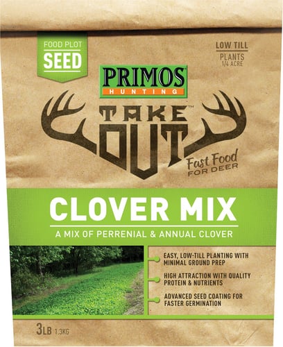 Primos 58581 Take Out Food Plot Seed, Clover Mix (Perennial &