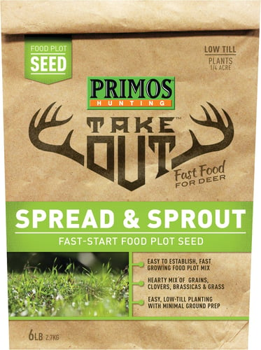 Primos 58582 Take Out Food Plot Seed, Spread & Sprout, 1/4 Acre