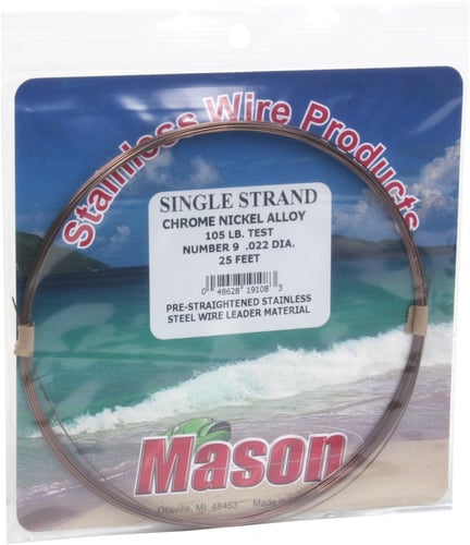 Single Strand Leader Wire., Dia. 0.022, Test 105. Color BROWN. 25 FT COIL - HMEs Safety Vest constructed of a s | 048628191083