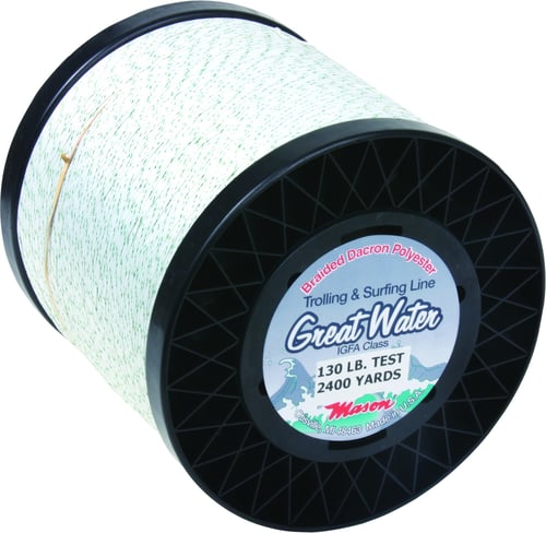 Mason 24GD130 IGFA Green Dot Braided Line 130lb 2400yd Dacron | 048628091666