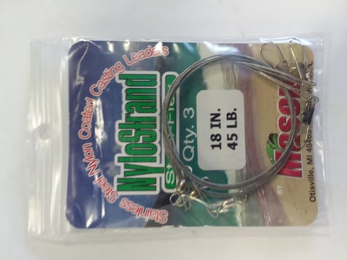 Mason 3N1845 18 Inch 45 Nylon Leaders Bright 3/Bag | 048628170330