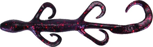 Zoom 002001 Lizard, 6 Inch, 9Pk, Black  Red Glitter | 751981002018