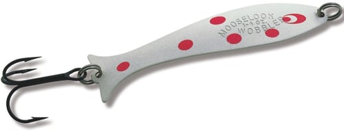 Mooselook 16005IVORY Junior Wobbler Spoon 21/2 Inch 1/6oz Ivory/Red | 050695160053