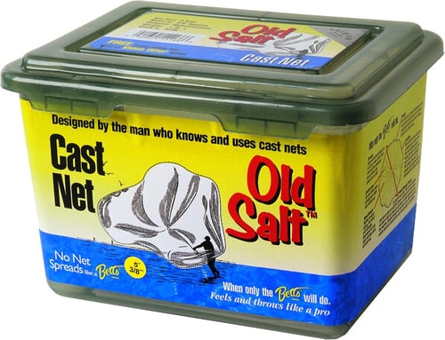 Betts 5PM Old Salt Mono Cast Net 5 3/8 Inch Mesh 1Lb Lead per Ft, Boxed | 042621111666