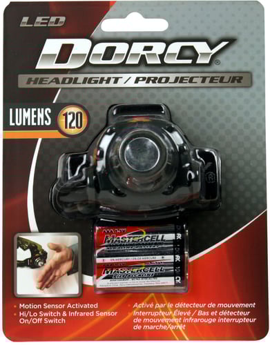 Dorcy 412104 120 Lumen Motion Sensor Headlight, Motion Sensor | 035355421040
