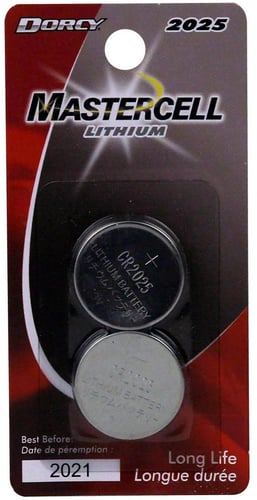 Dorcy 414101 Mastercell 2 Pack Lithium Coin Batteries 2025 | 035355441017