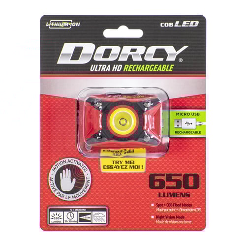 Dorcy 414337 Ultra HD Series 650L USB Rechargeable FloodSpotMotion | 035355443370