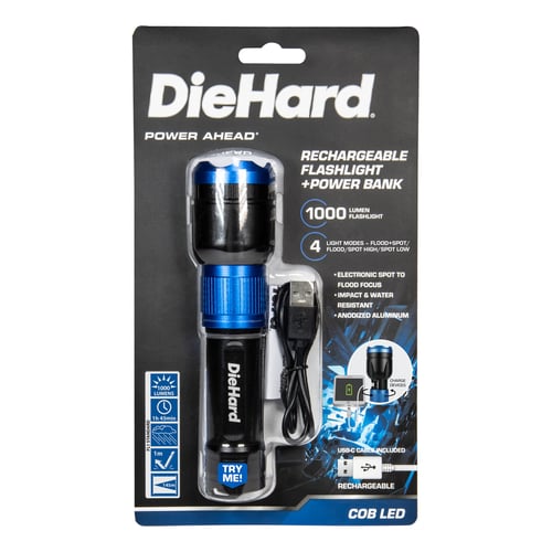 Die Hard 416358 1000 Lumen Rechargeable Powerbank Instant | 035355463583