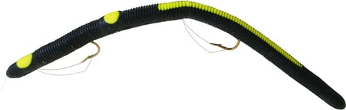 Kellys KW104-BY Two-Hook Weedless Pre-Rigged Plastic Worm, 5 1/2