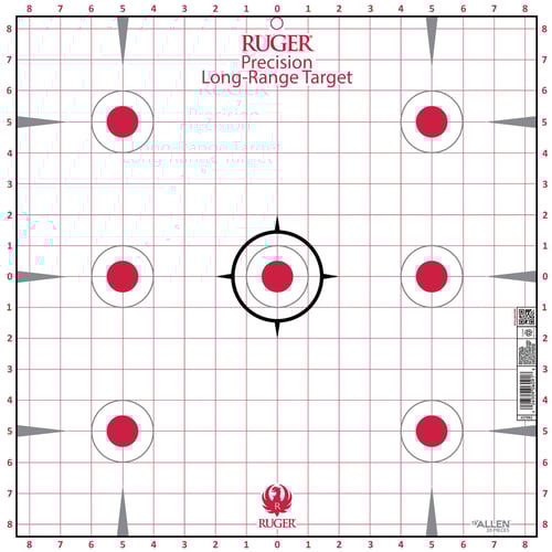 Ruger Paper Target Seven Spot Precision Sightin 17x17 20 pack | 026509060918