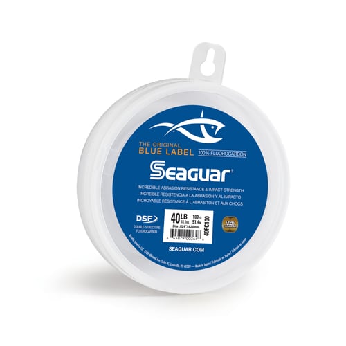 Seaguar 40FC100 Blue Label Fluorocarbon Leader Material 40lb | 645879003648