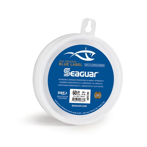 Seaguar 60FC100 Blue Label Fluorocarbon Leader Material 60lb | 645879003662