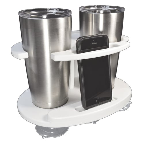 Taco P012020W Poly 2 Drink Tumbler Holder White 55/8 InchH x | 630838087968