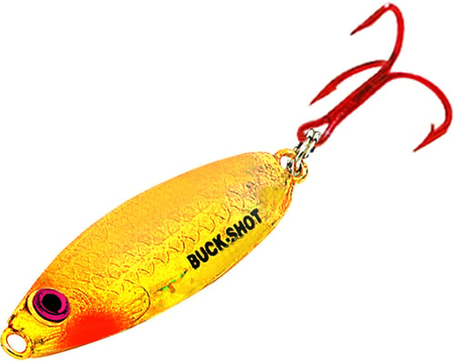 Northland BRS4-29 Buck-Shot Rattle Spoon 1/4oz Super-Glo Goldfish 1Cd