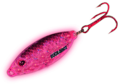 Northland BRS3-93 Buck-Shot Rattle Spoon 1/8oz Super-Glo Redfish 1Cd