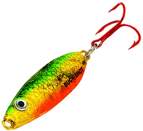 Northland BRS4-93 Buck-Shot Rattle Spoon 1/4oz Super-Glo Redfish 1Cd