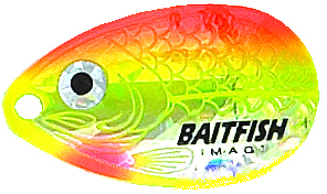 Northland RFH6-YO Baitfish Float'N Spin #4 1/Cd Sunrise