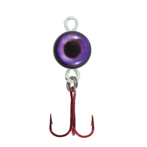 Northland EBS4-4 Eye Ball Spoon 1/4 oz, #8 treble hk, UV Purple, 1cd