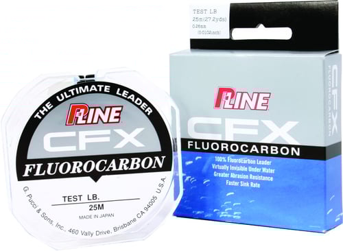 P-Line P25FC-25 CFX Fluorocarbon Leader Material 25lb 25 Meter Clear | 015789332105