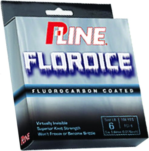 P-Line FCI-2 Floroice Fluorocarbon Coated Mono Line Clear 100Yd 2Lb