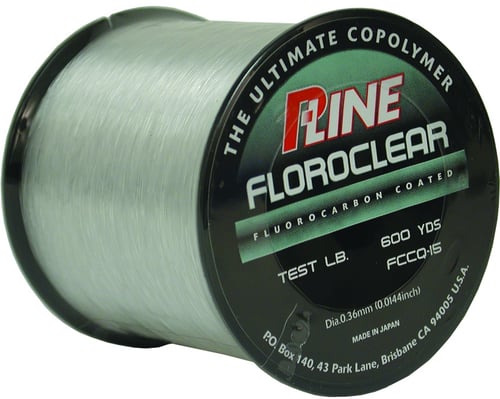 P-Line FCCQ-6 Floroclear Fluorocarbon Coated Mono 6lb 600yd