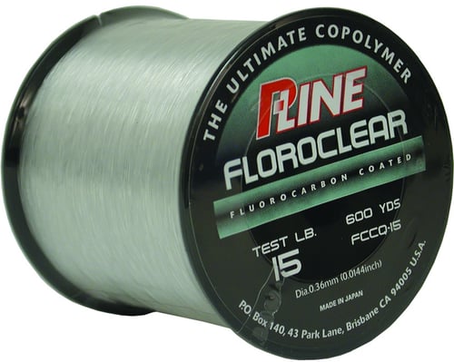 P-Line FCCQ-15 Floroclear Fluorocarbon Coated Mono 15lb 600yd
