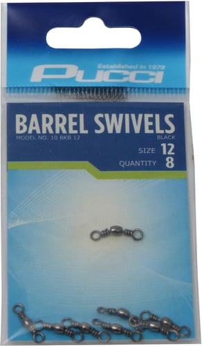 SWIVELS BKB12 BARREL BLACK 8PC UP Stock 750200501 - Obskura Transitional Medium | 015789050016