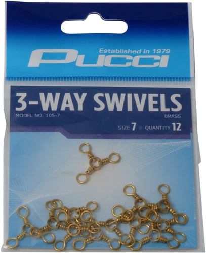 Pucci 105712PK Brass 3Way Swivel 12Pk | 015789105075