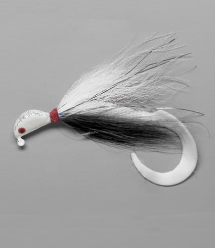 Pucci PFJ12W/BK/W Bucktail Flash Striper Jig, 1/2 oz | 015789000578