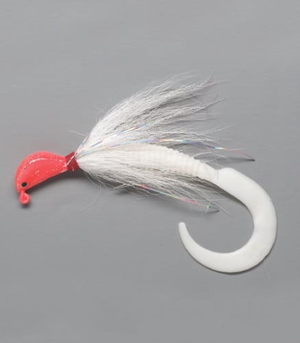 Pucci PFJ12FL/WH Bucktail Flash Striper Jig, 1/2 oz, Fluorescent | 015789000554