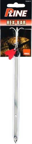 PLine XJ52009 Hex Bar Jig, 8 Inch, 10 oz, Treble Hook, Chrome | 015789006853