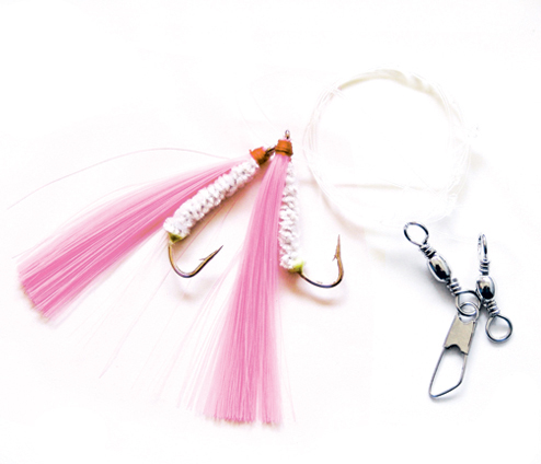 Pucci SF70-SHR/WHT Shrimp Fly Leader 2Hk 48 Inch Pink/White | 015789002732