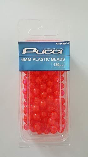 Pucci CRB-6 Beads 6mm R/N Clear/Red 120Pk | 015789270834