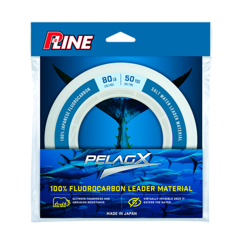 P-Line PX50FC-80 PELAGX Saltwater Flourocarbon Leader | 015789057565