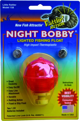 Rieadco 158R NightLighted Bobber 15/8 Inch Round Red W/Rattle Action | 046093312415