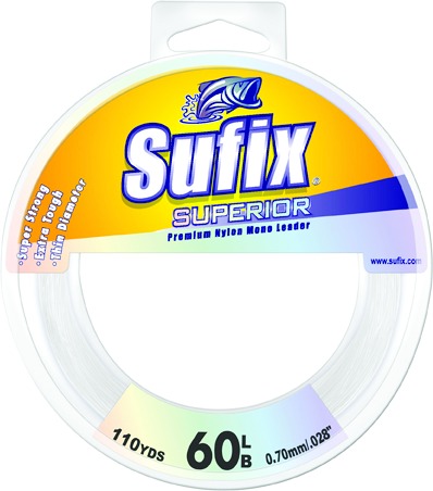 Sufix 688-060 Superior Mono Leader Spool 60lb 110yd Clear | 024777902404