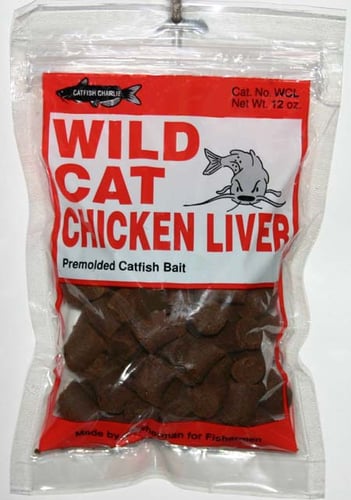 Catfish Charlie WCL Wildcat Dough Balls 12oz Chicken Liver | 022743122344