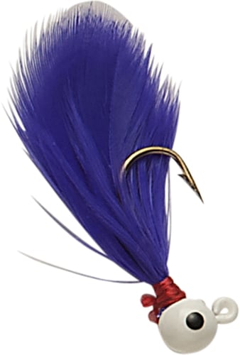Double OO 61106 FluFlu Jig, 1/64 oz, Sz 10 Hook, White/Purple | 026995611069