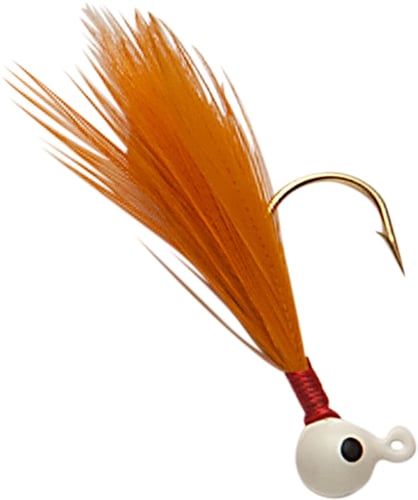 Double OO 61137 FluFlu Jig, 1/64 oz, Sz 8 Hook, White/Orange | 026995611373