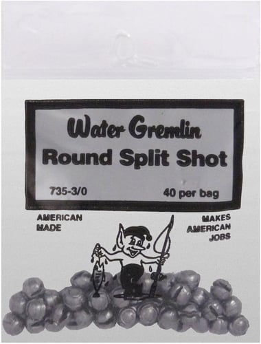 Water Gremlin 735-3/0 Round Split-Shot 40Pc