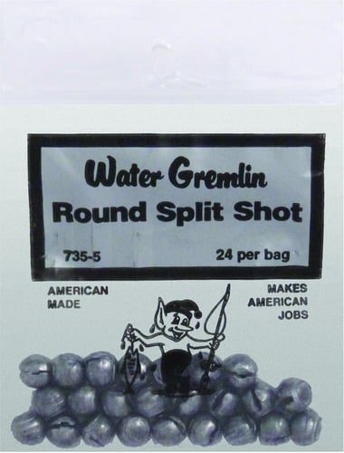 Water Gremlin 735-5 Round Split-Shot 24Pc