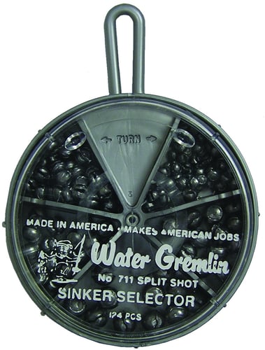 Water Gremlin 711-R Split-Shot Round Sinker Selector Lg