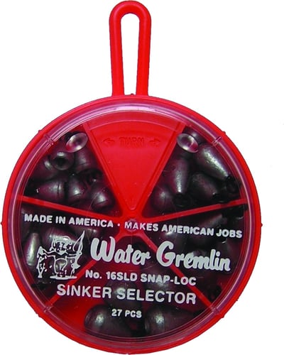 Water Gremlin 16-SLD Snap-Loc Dipsey Swivel Sinker Selector 27Pc
