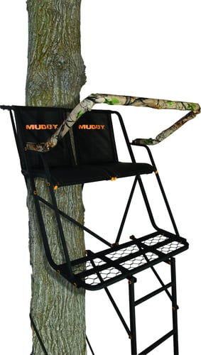 Muddy MLS2200 Side-Kick 16' 2-Man Ladderstand, Flip-Back Rail, 38