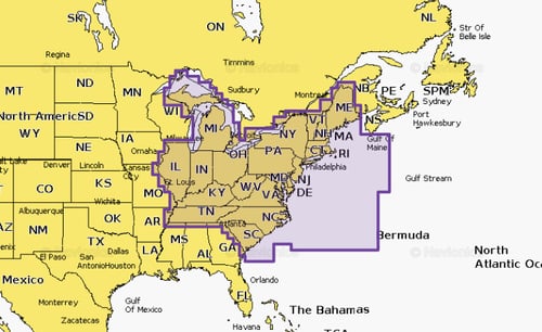 Navionics 010-C1370-40 NPUS007R - U.S. East Map Card | 821245991775