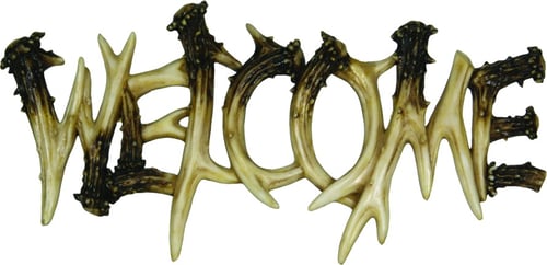 Rivers Edge 1382 Deer Antler Theme Welcome Plaque | 643323138205