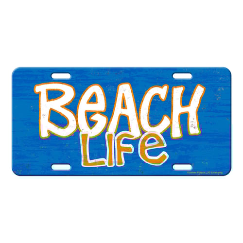 Rivers Edge 2703 Vanity License Plate 12in x 6in - Beach Life | 643323927038